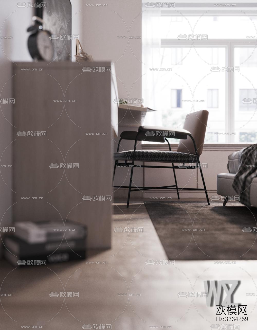 现代卧室效果图下载（渲染图5）