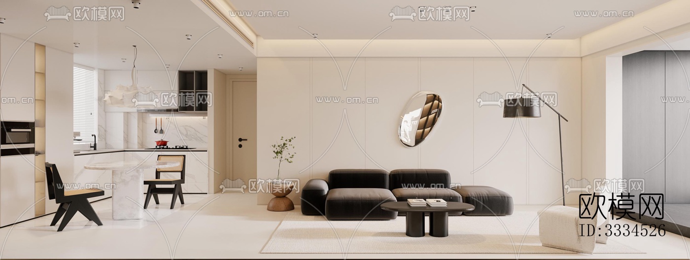 现代客厅效果图下载（渲染图1）