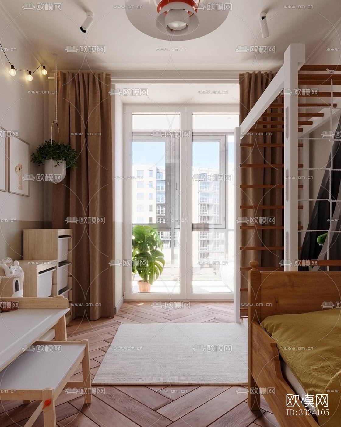 现代卧室效果图下载（渲染图2）