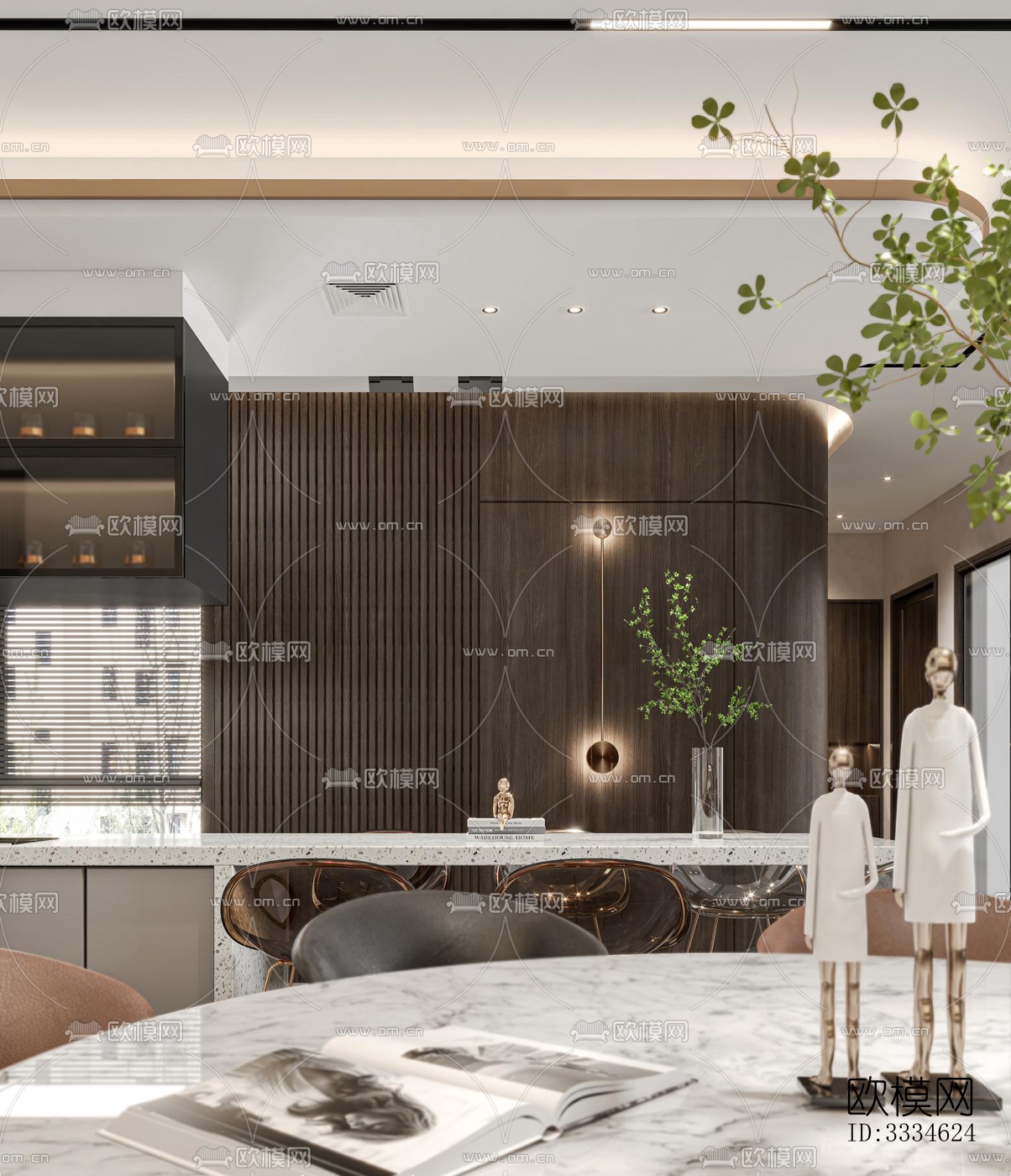 现代客厅效果图下载（渲染图2）