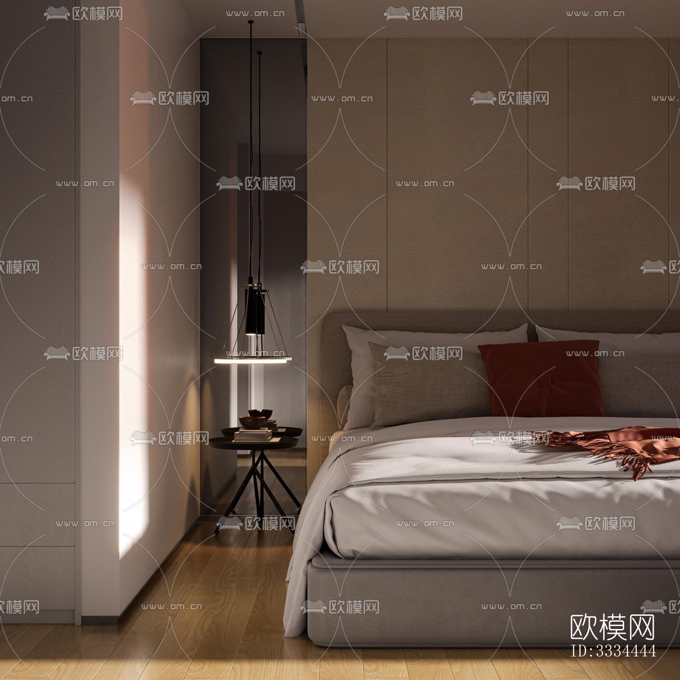 现代卧室效果图下载（渲染图5）