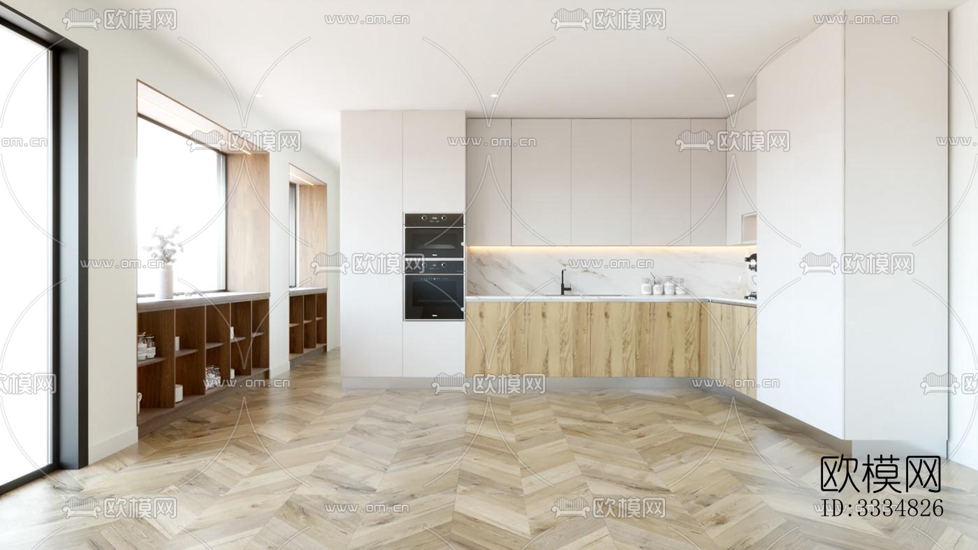 现代餐厅效果图下载（渲染图5）