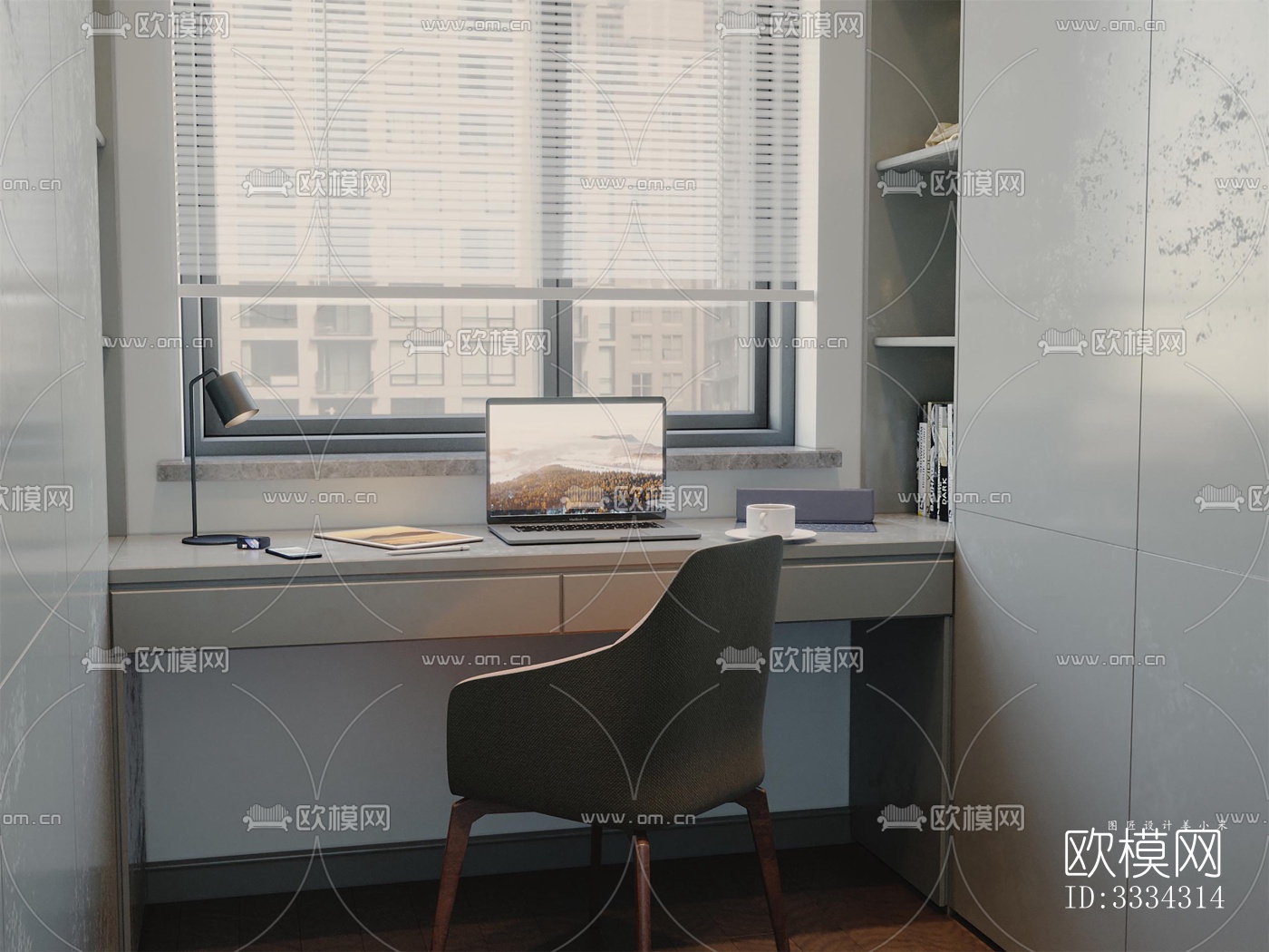 现代卧室效果图下载（渲染图5）