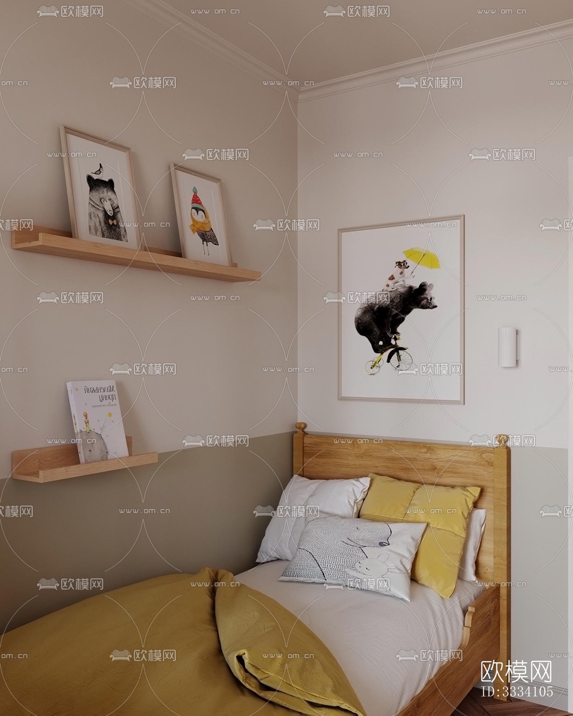 现代卧室效果图下载（渲染图7）