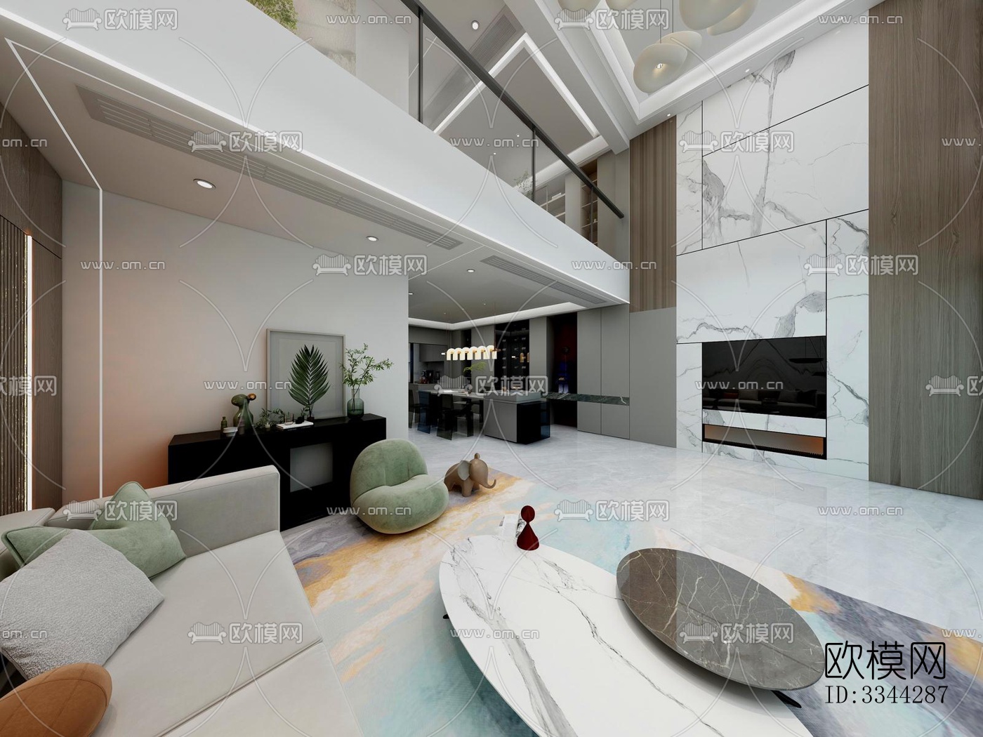 现代别墅效果图下载（渲染图5）