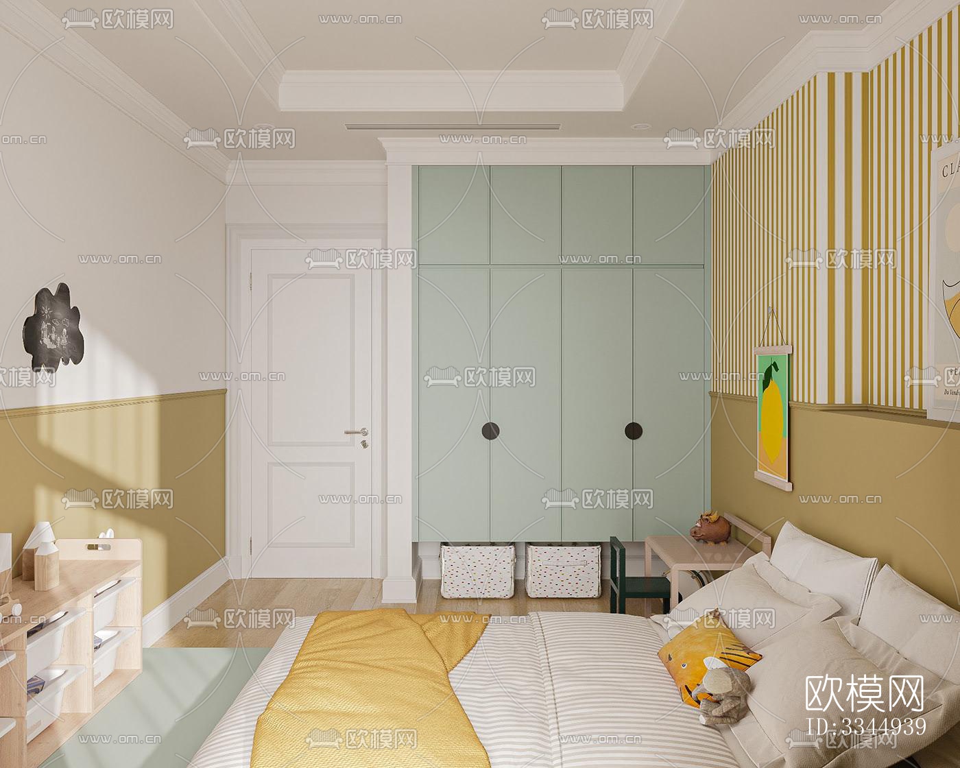 现代卧室效果图下载（渲染图5）