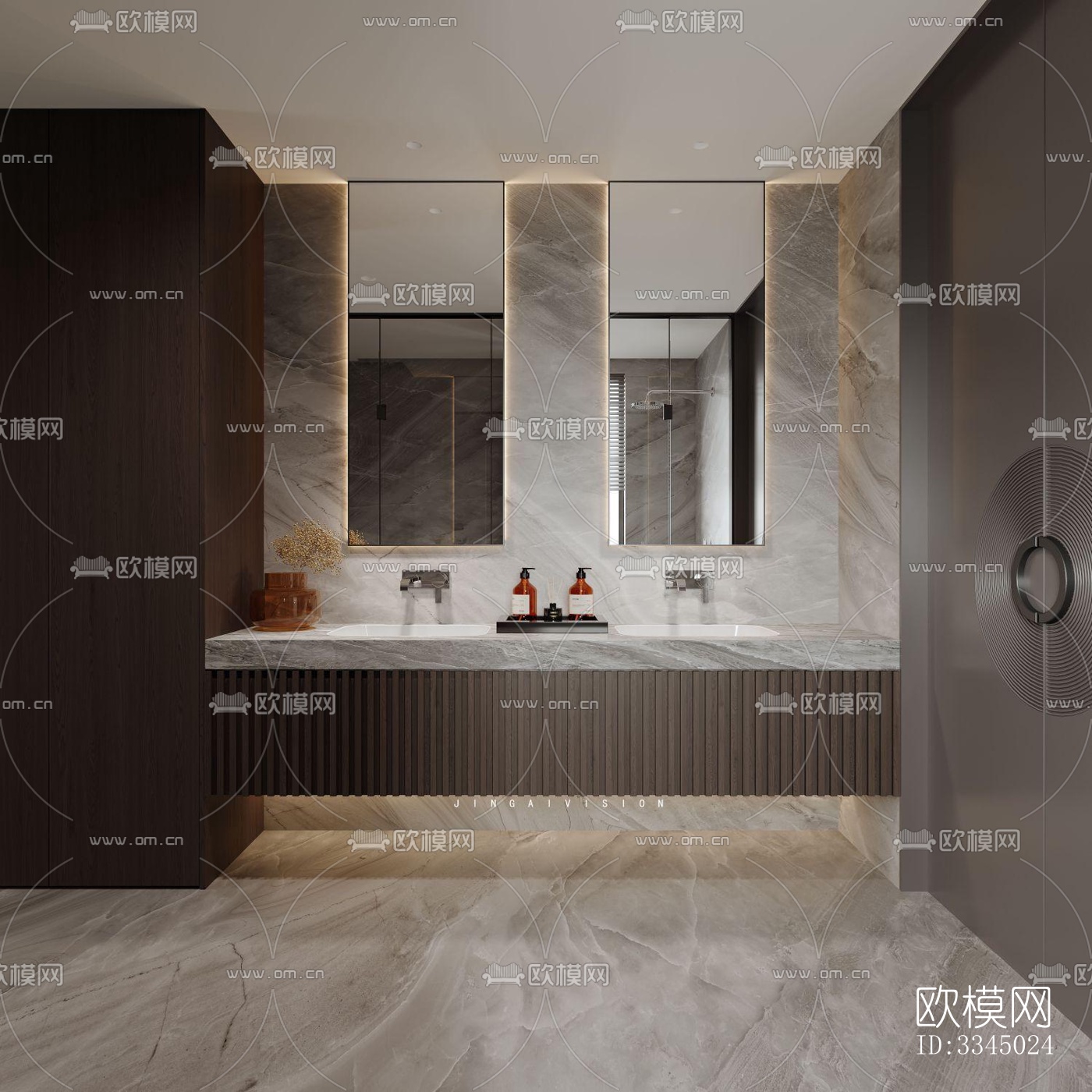 现代卫生间效果图下载（渲染图2）