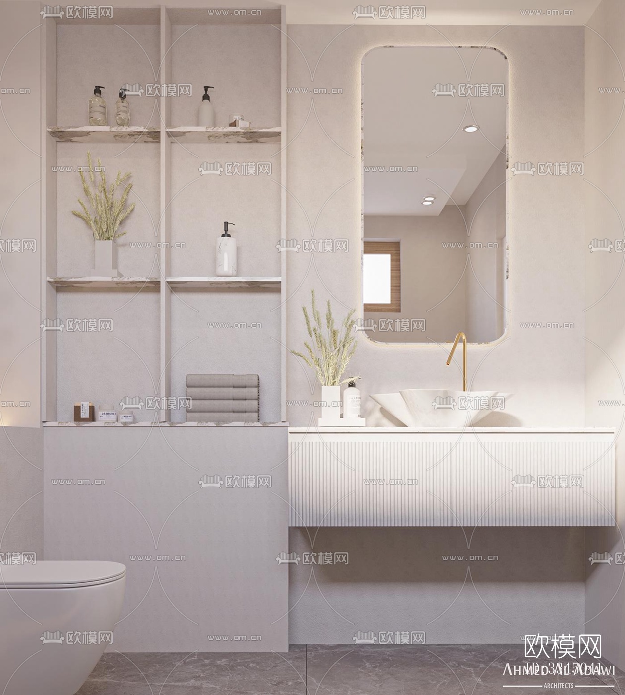 现代卫生间效果图下载（渲染图5）