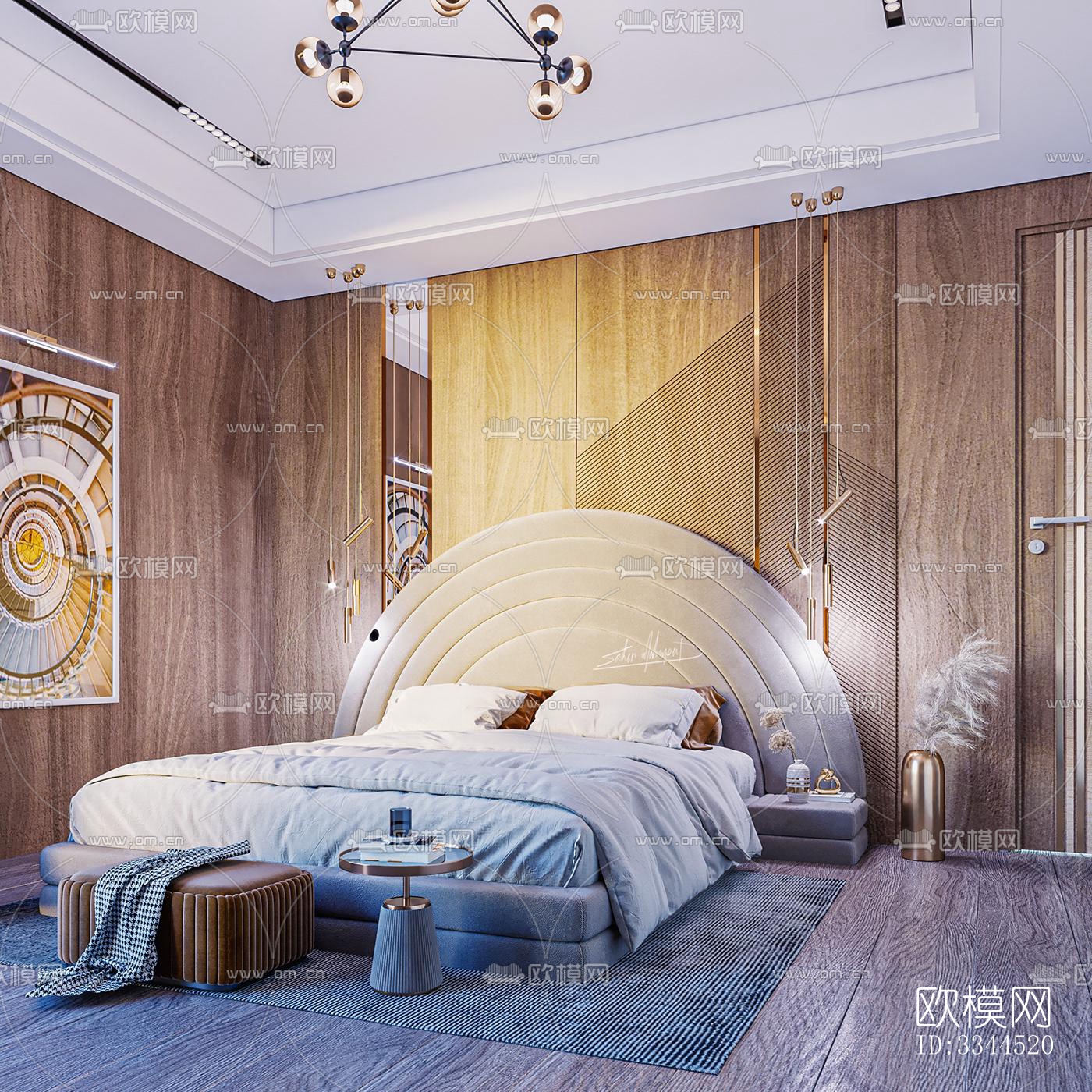 现代卧室效果图下载（渲染图5）