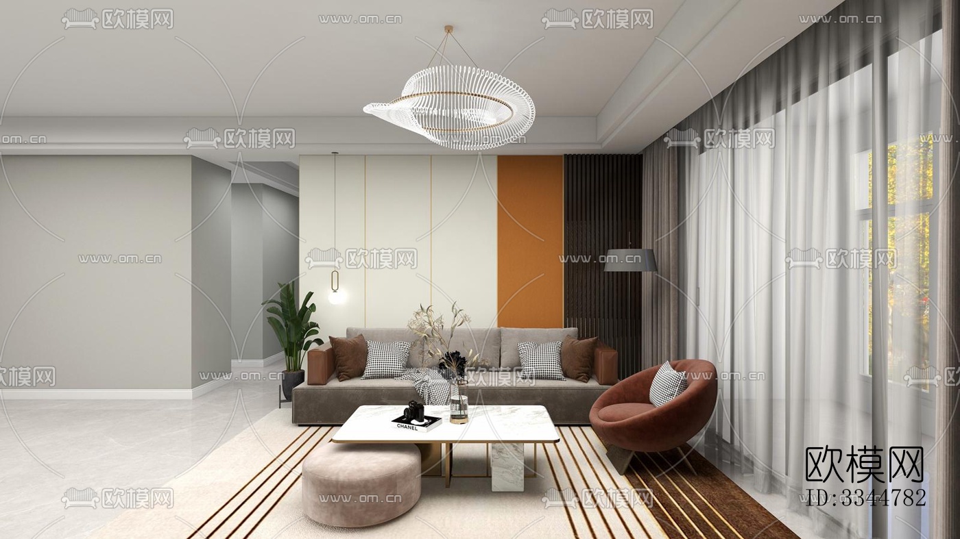 现代卧室效果图下载（渲染图12）