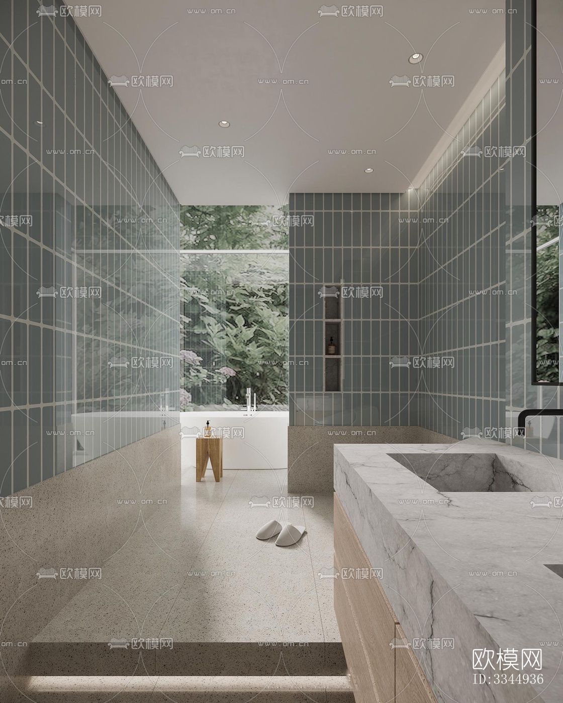 现代卧室效果图下载（渲染图1）