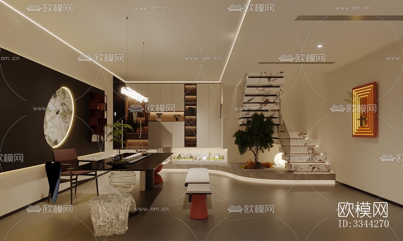 现代别墅效果图下载（渲染图3）