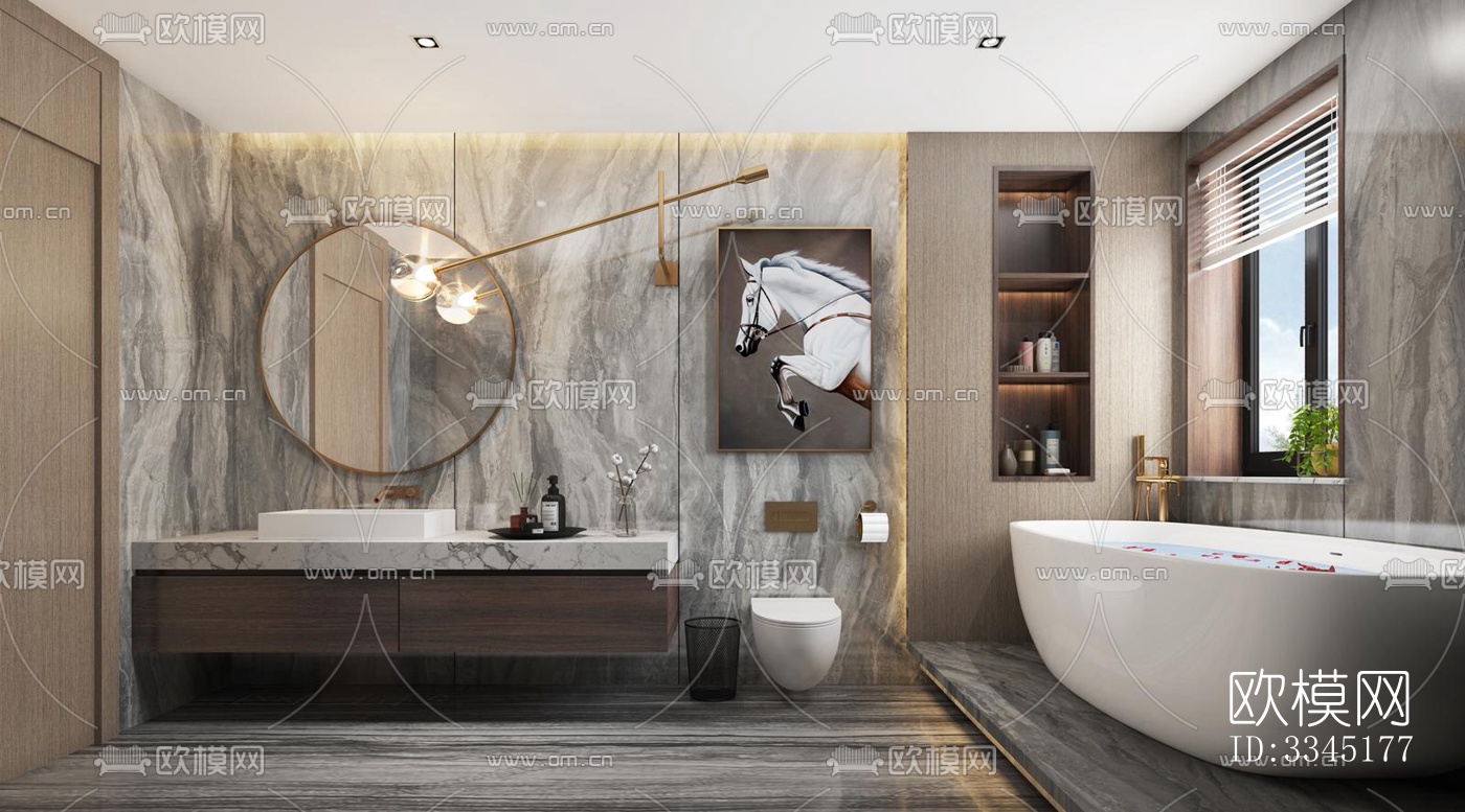现代卫生间效果图下载（渲染图14）