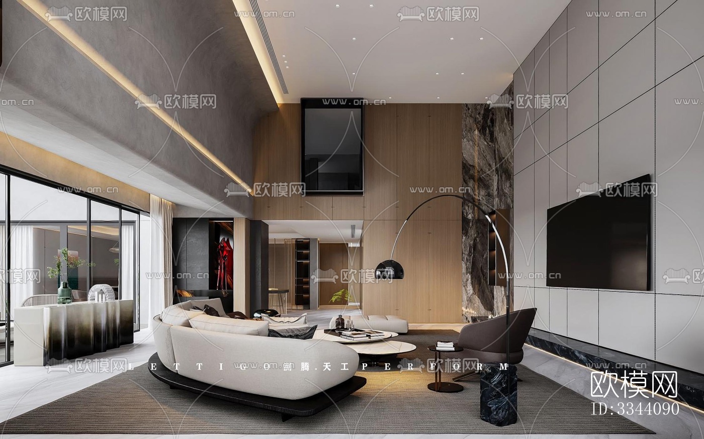 现代别墅效果图下载（渲染图2）