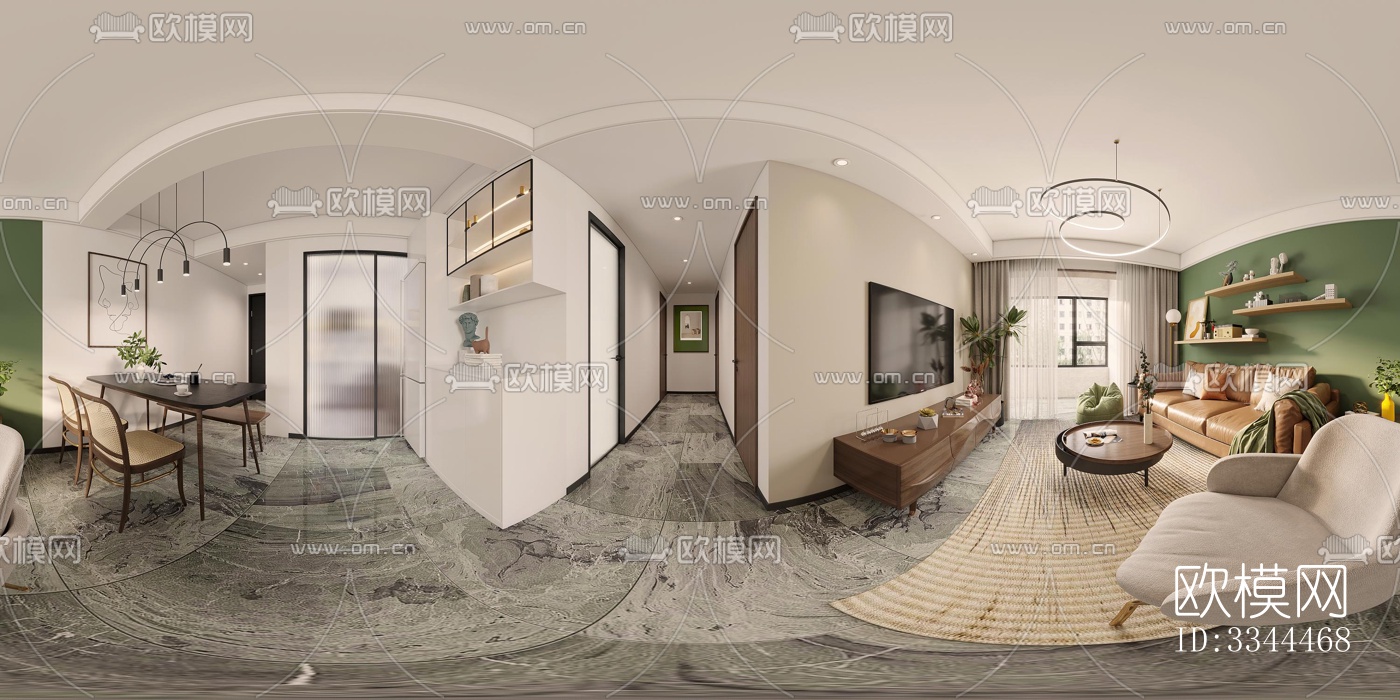 现代卧室效果图下载（渲染图1）