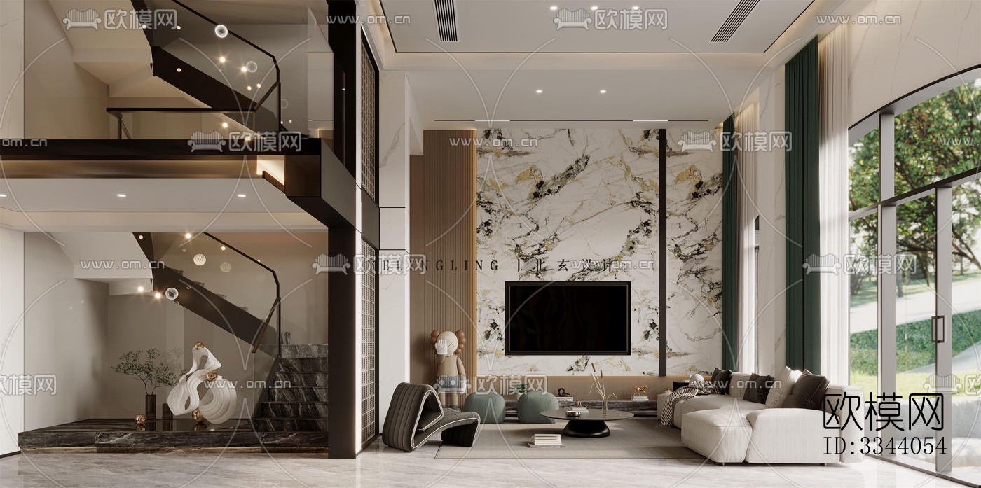 现代别墅效果图下载（渲染图8）