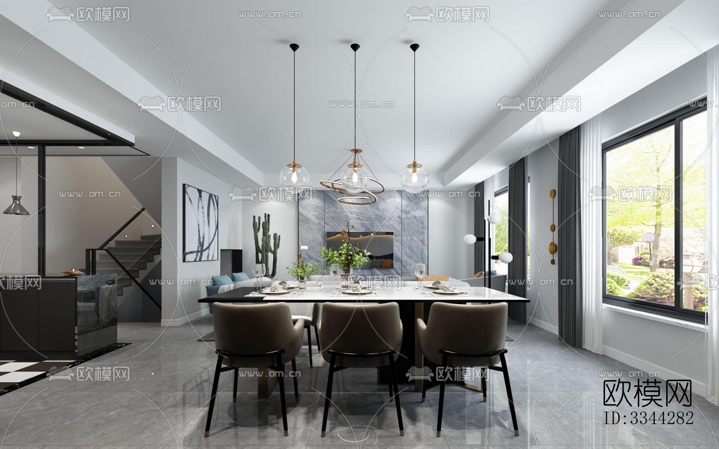 现代别墅效果图下载（渲染图8）