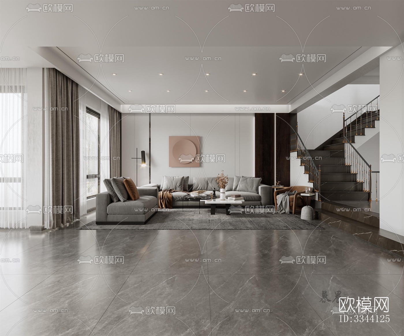 现代别墅效果图下载（渲染图2）