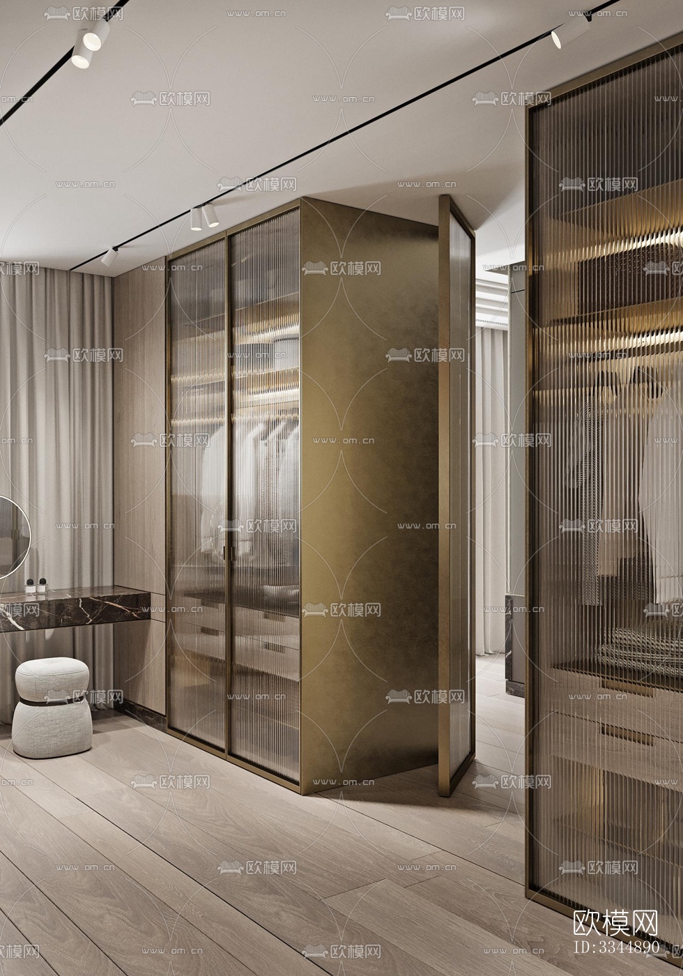 现代卧室效果图下载（渲染图12）