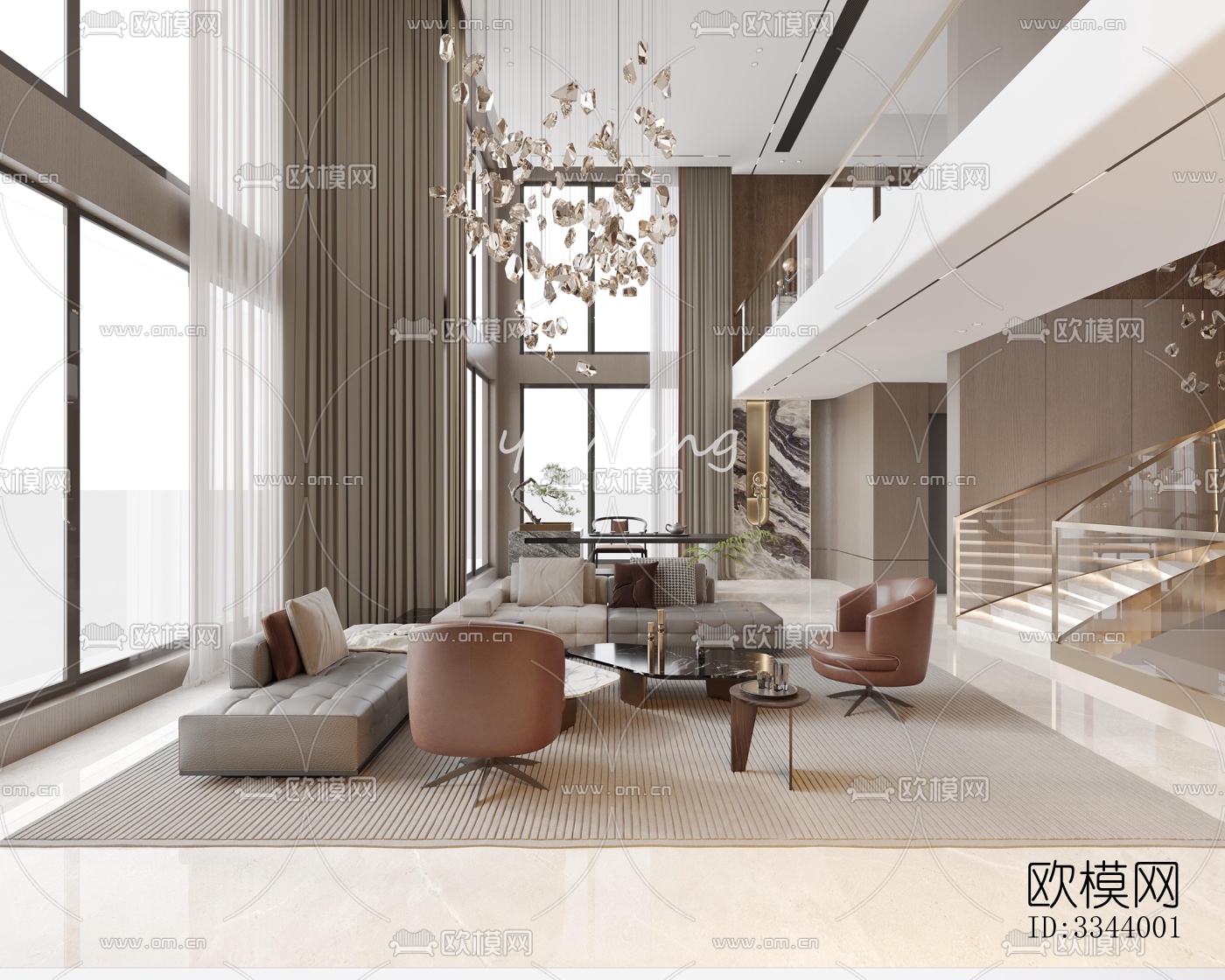 现代别墅效果图下载（渲染图3）