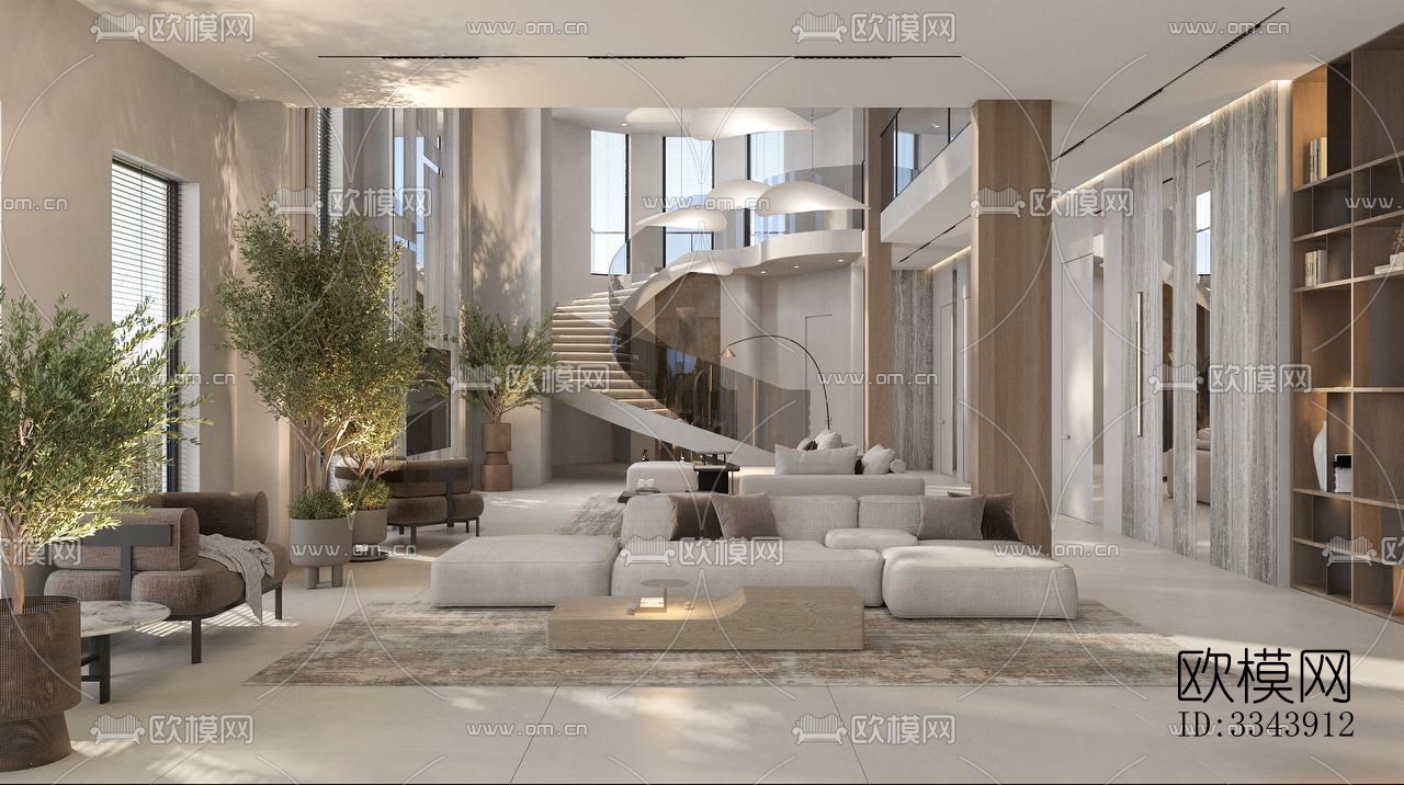 现代别墅效果图下载（渲染图15）