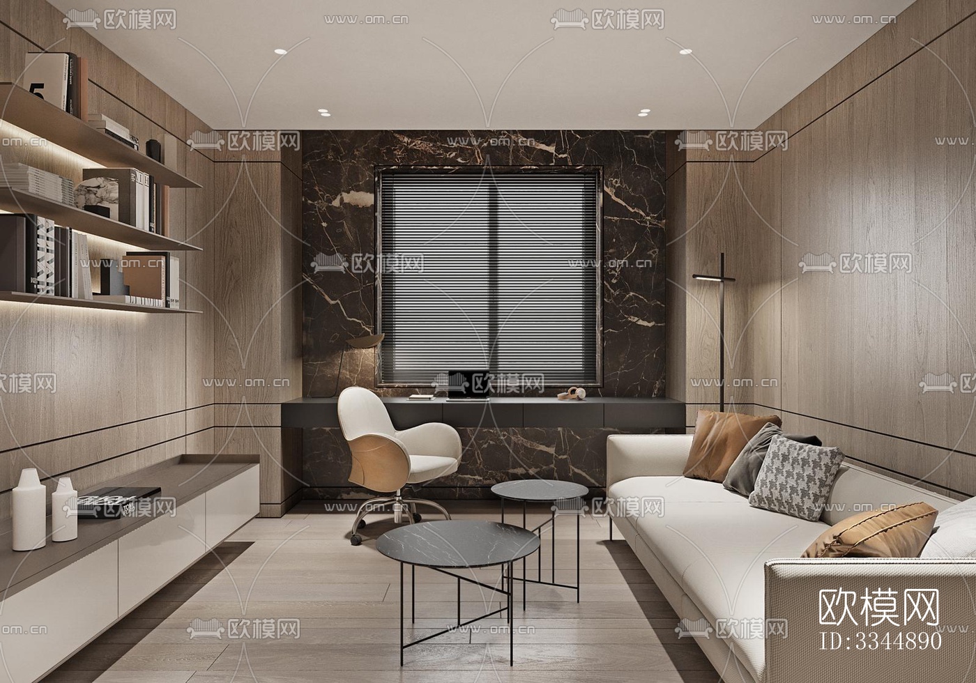 现代卧室效果图下载（渲染图10）