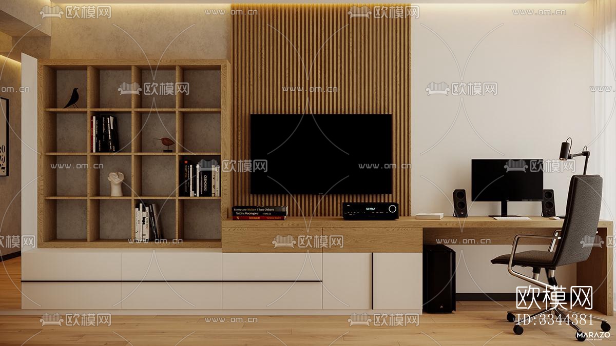 现代卧室效果图下载（渲染图2）