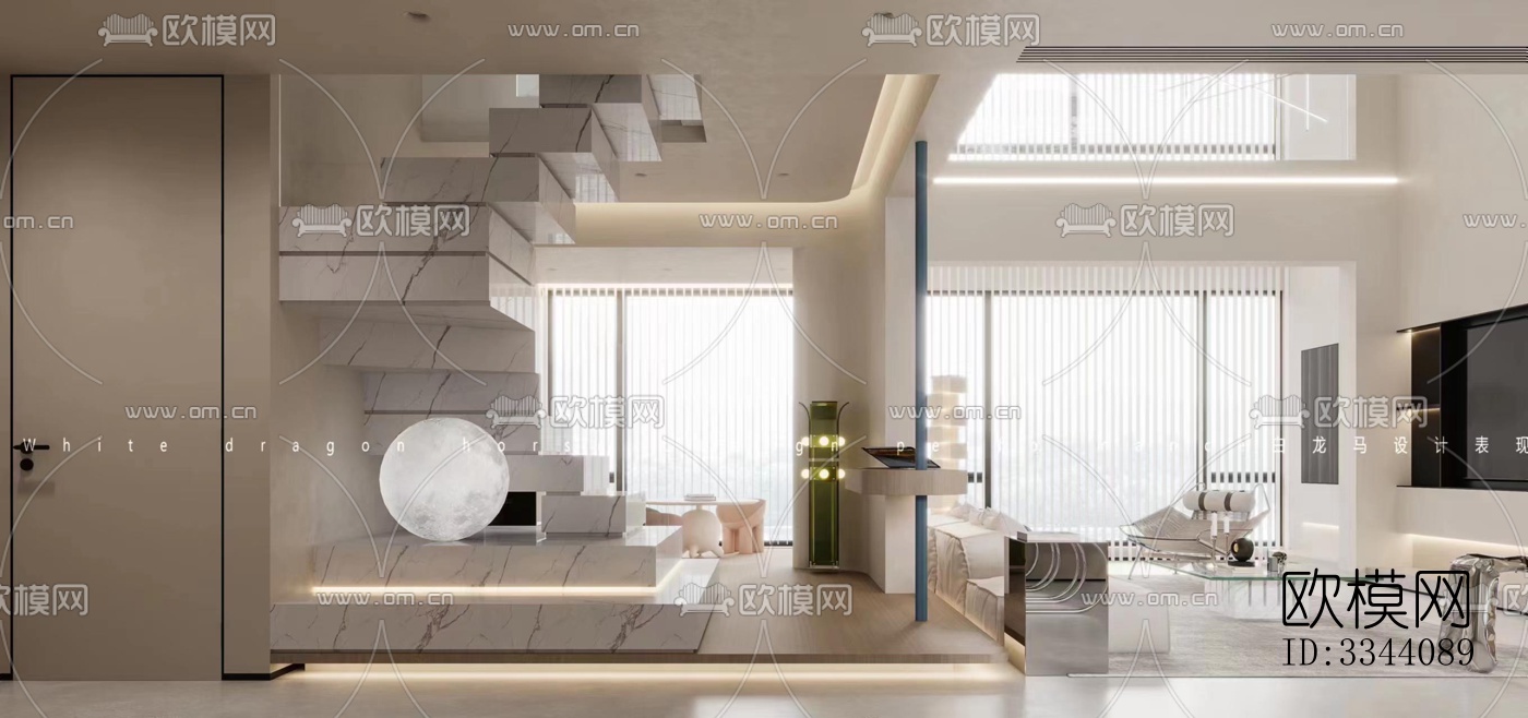 现代别墅效果图下载（渲染图2）