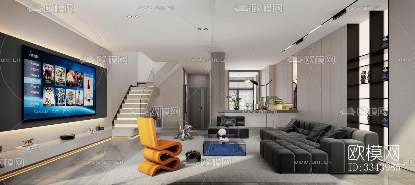 现代别墅效果图下载（渲染图1）