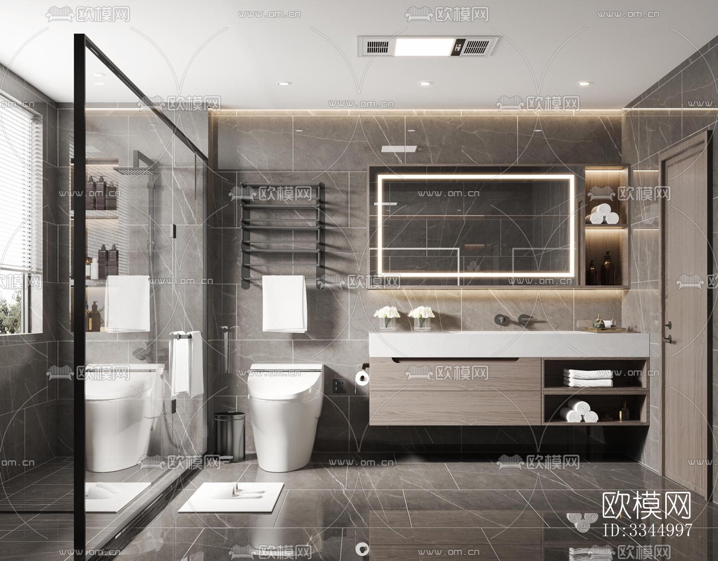 现代卫生间效果图下载（渲染图16）