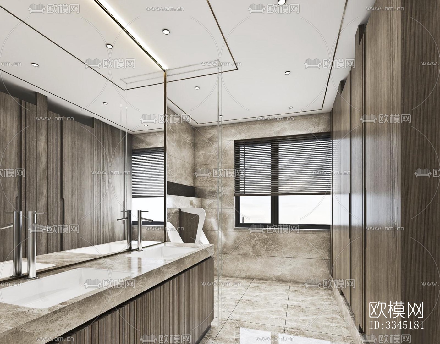 现代卫生间效果图下载（渲染图11）