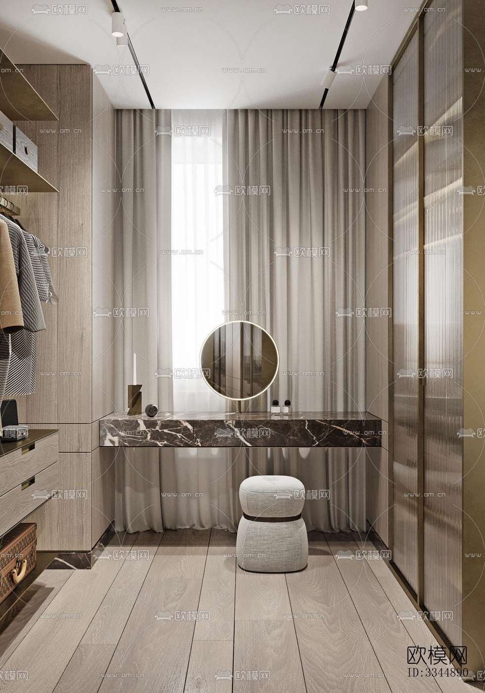 现代卧室效果图下载（渲染图15）