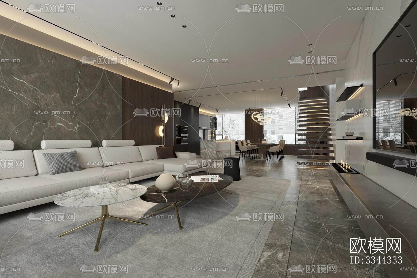 现代别墅效果图下载（渲染图15）