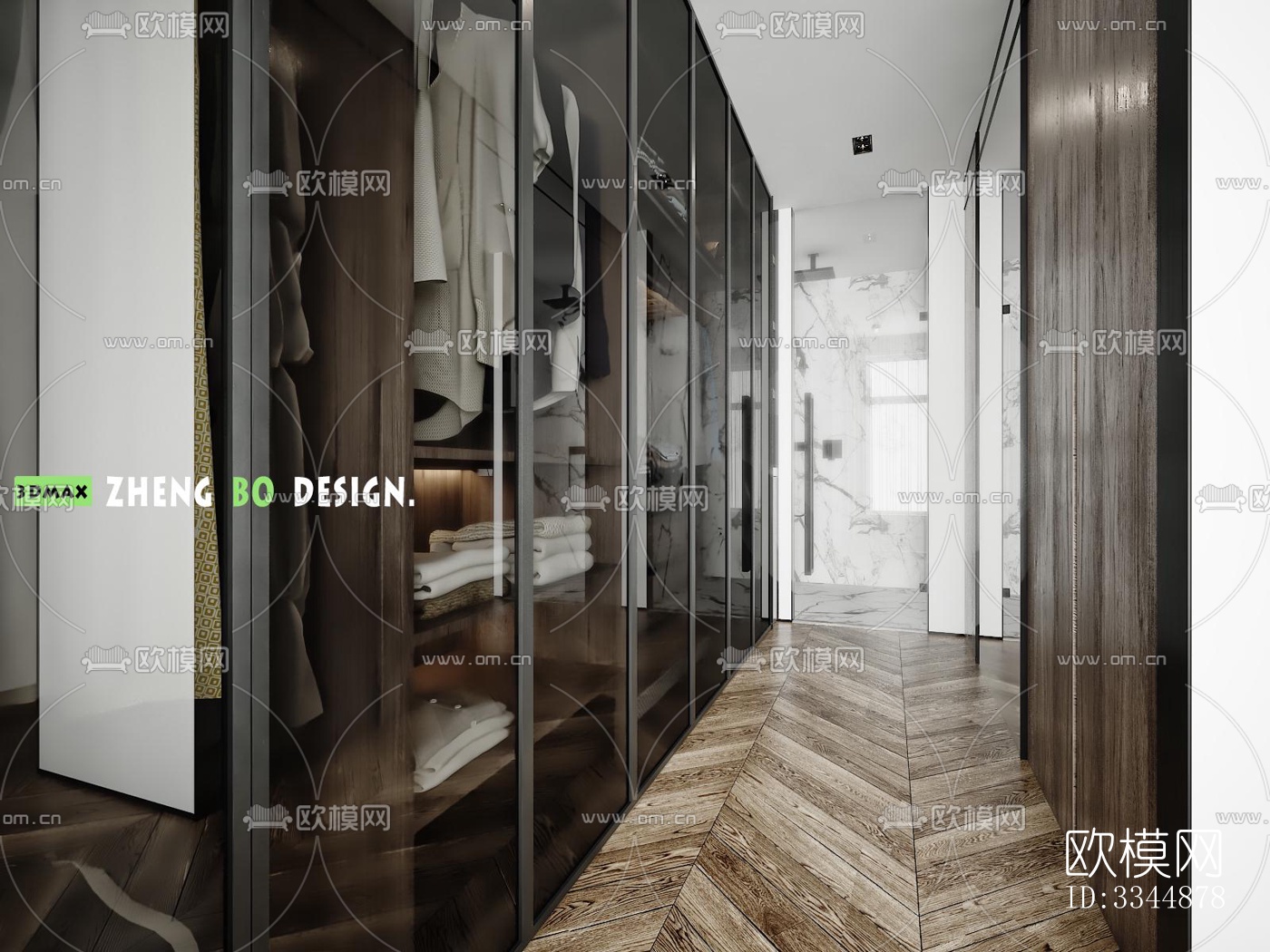 现代卧室效果图下载（渲染图1）