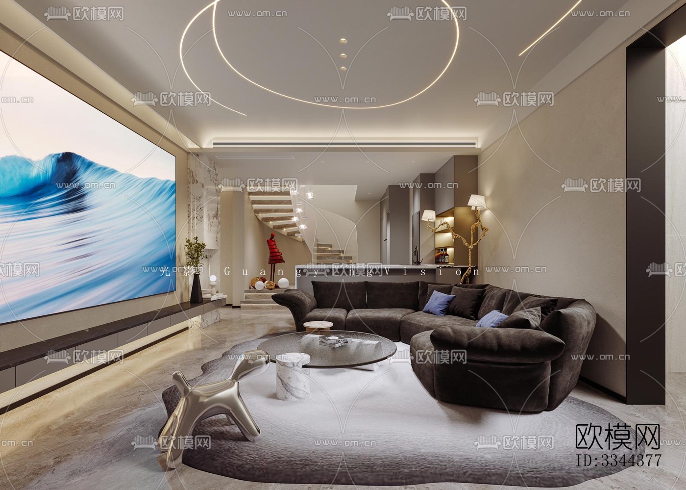 现代别墅效果图下载（渲染图8）