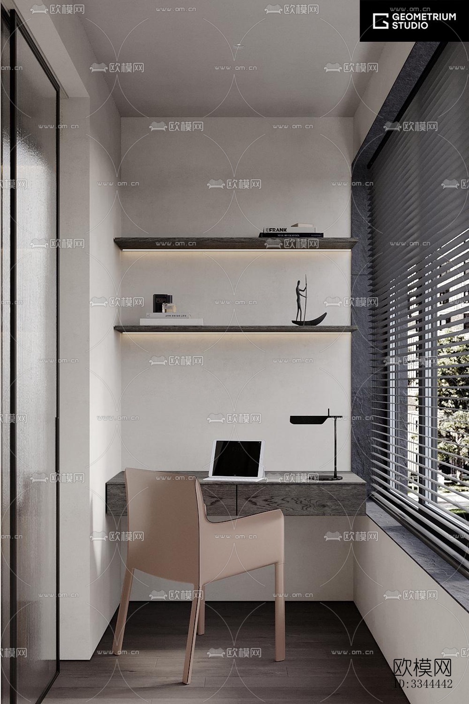 现代卧室效果图下载（渲染图8）