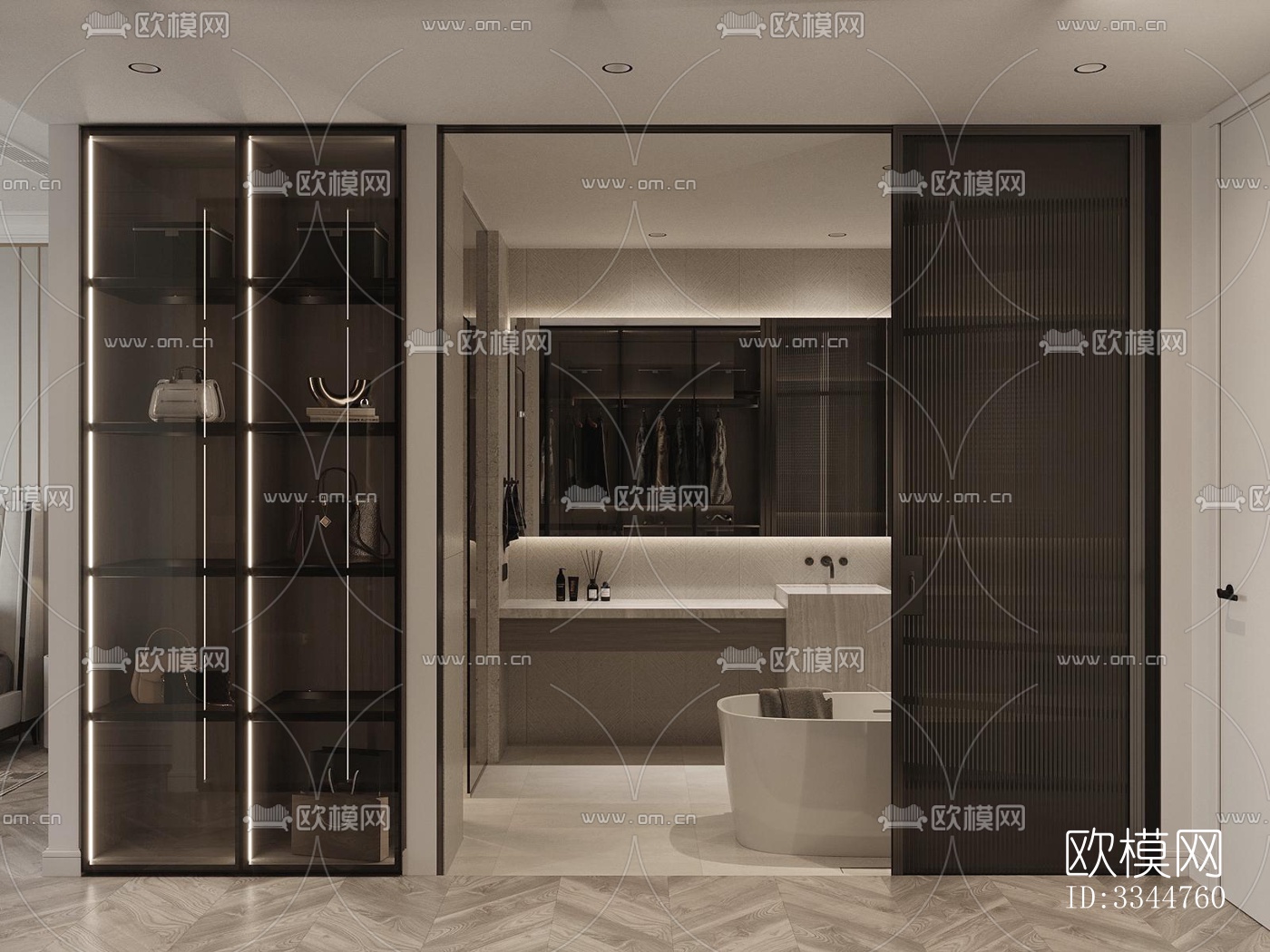 现代卧室效果图下载（渲染图4）