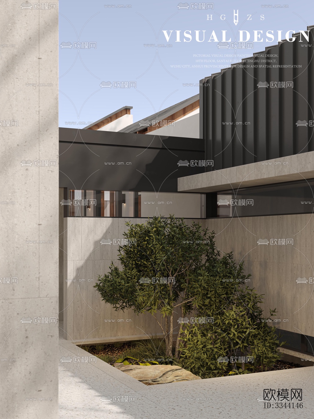 现代别墅效果图下载（渲染图7）