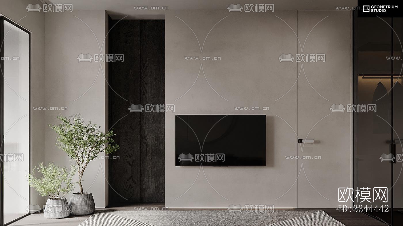 现代卧室效果图下载（渲染图5）