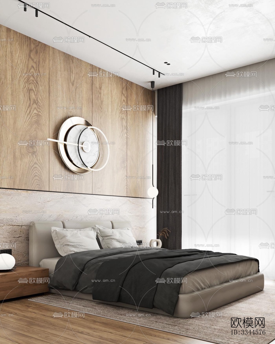 现代卧室效果图下载（渲染图4）