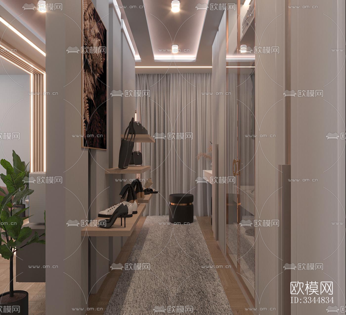 现代卧室效果图下载（渲染图6）