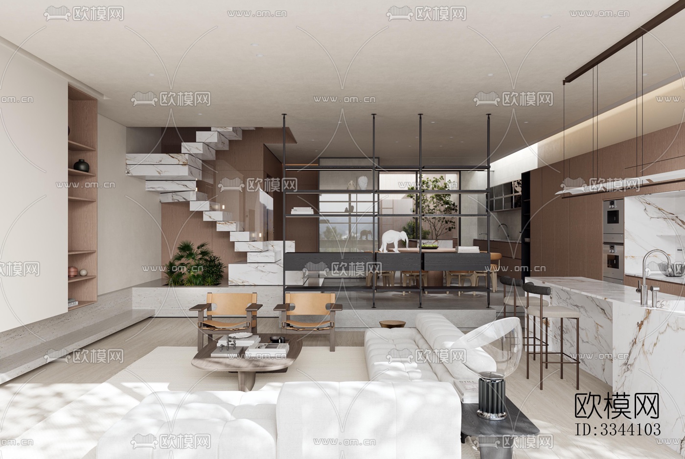 现代别墅效果图下载（渲染图1）