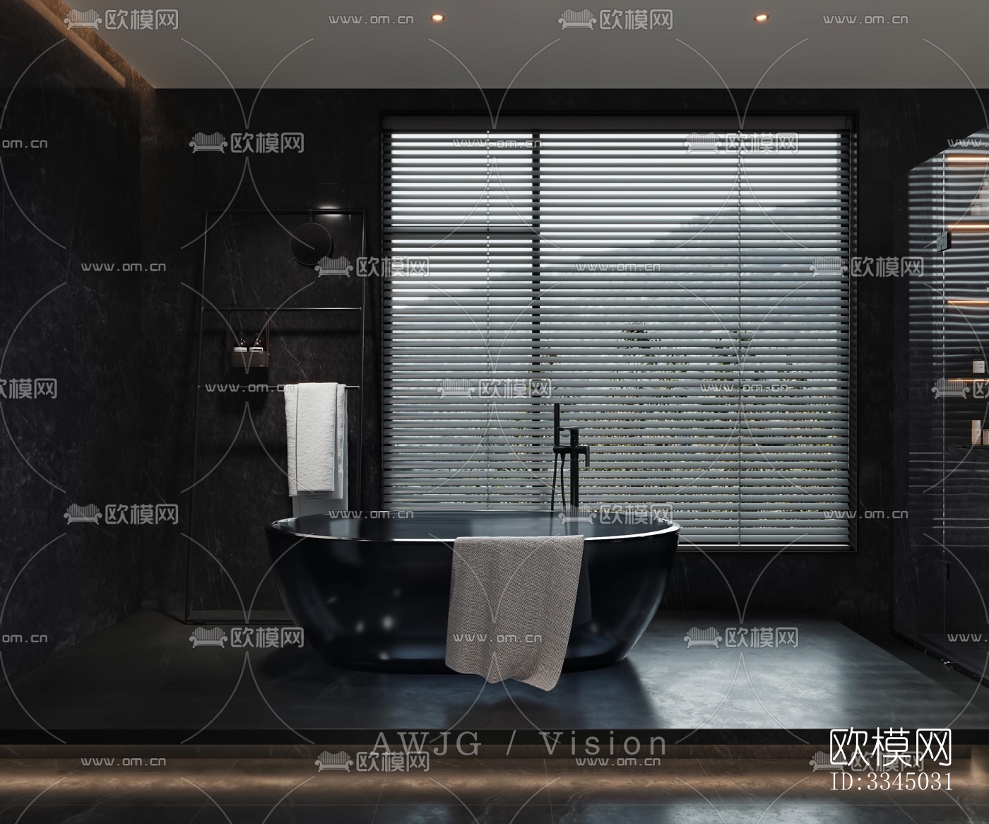 现代卫生间效果图下载（渲染图9）