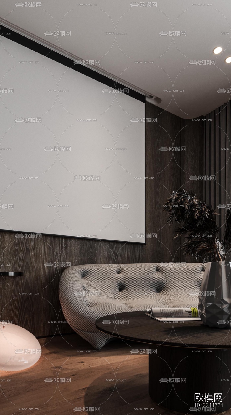 现代卧室效果图下载（渲染图7）