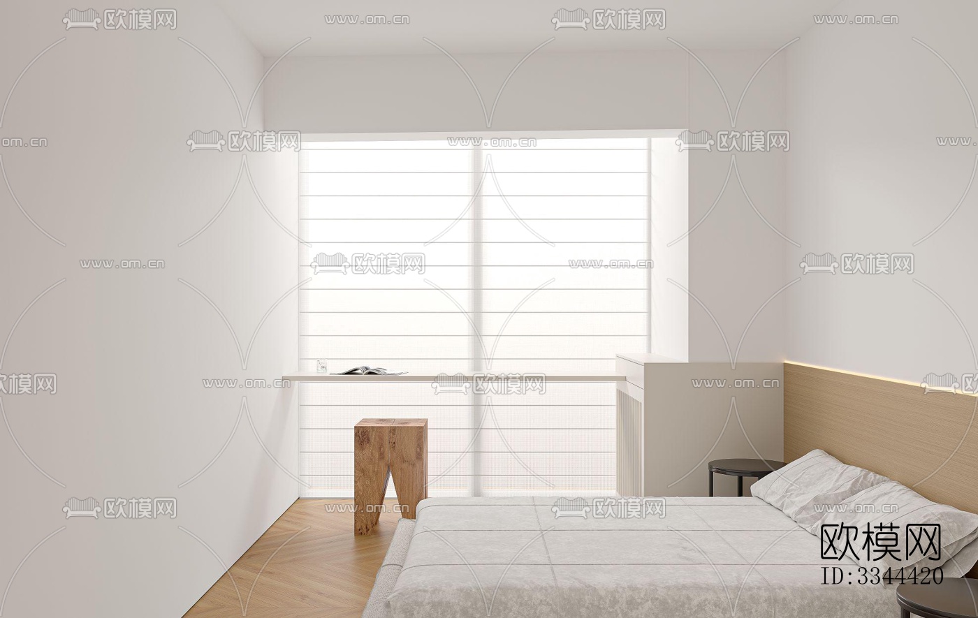 现代卧室效果图下载（渲染图3）