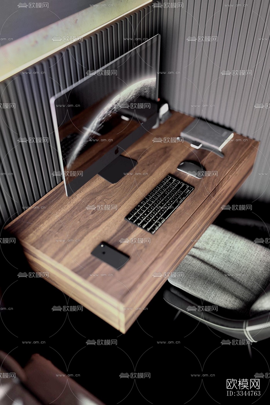 现代卧室效果图下载（渲染图2）