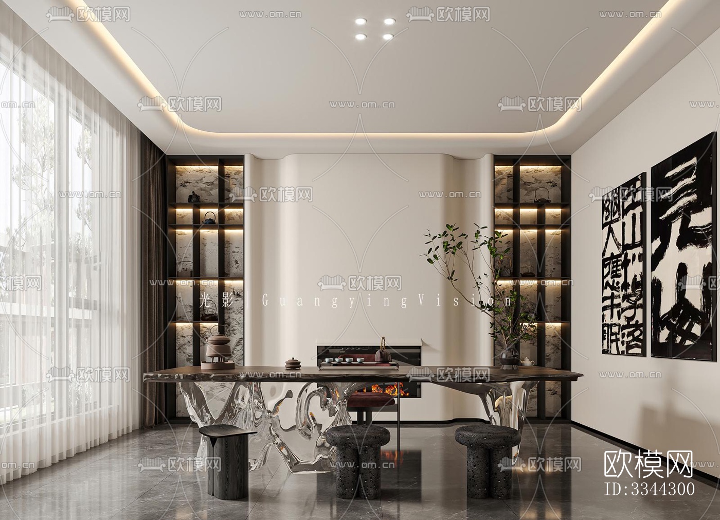 现代别墅效果图下载（渲染图4）