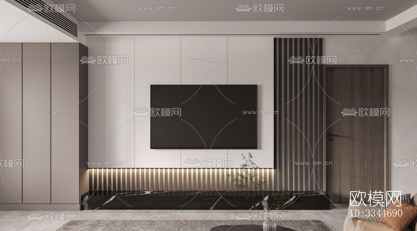 现代卧室效果图下载（渲染图2）