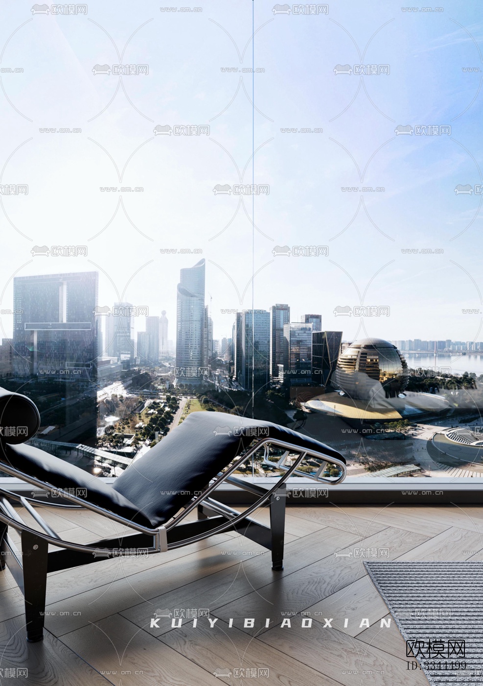 现代卧室效果图下载（渲染图4）