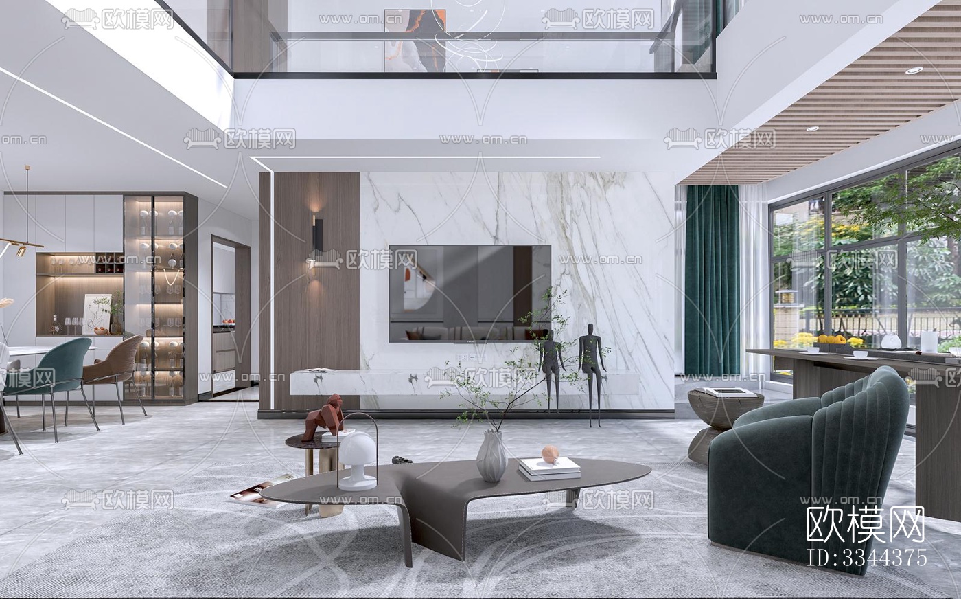 现代别墅效果图下载（渲染图2）